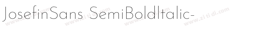 JosefinSans SemiBoldltalic字体转换